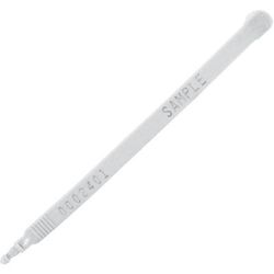 7 1/2" White Plastic Truck Seals, Case Of 100 (SE1027W)