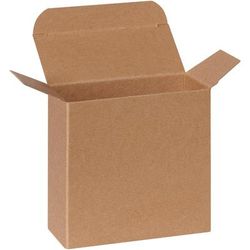 4 1/2 x 1 7/8 x 4 1/2" Kraft Reverse Tuck Folding Cartons, Case Of 250 (RTC42)