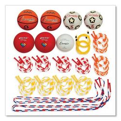Champion UPGSET2 Physical Education Kit w/Seven Balls, 14 Jump Ropes, Assorted Colors CSIUPGSET2