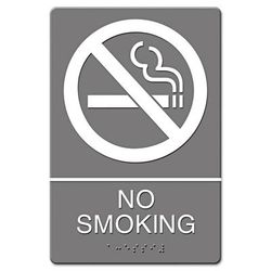 Quartet® 4813 No Smoking ADA Sign, 6w x 9h USS4813