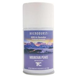 Rubbermaid FG4012461 TC Microburst 9000 Air Freshener Refill, Mountain Peaks, 5.3 oz Aerosol Spray, 4/Carton - Case of 4 TEC4012461