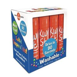 TPG Creations Kwik Stix Single Color Pack, 0.7" x 3.5", Orange, 12/Pack, 12 Packs/Carton (TPG6008012)