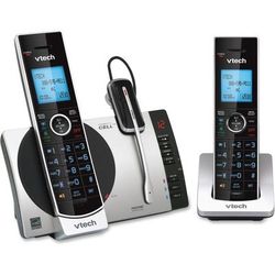 Vtech DS67713 Cordless Headset Phone System, f/Cell Phone, 2 Handset, Black VTEDS67713