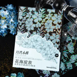 5pcs/pack Large Size Laser Craft Stickers PET Materials DIY Collage Junk Journal Plant Flowers Decor Sticker Stationery