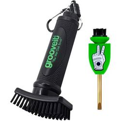 Grooveit Golf Scrub Brush & Green Skinny Golf 4-in-1 Divot Tool