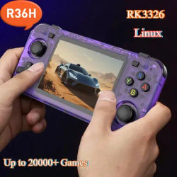 Open Source R36H Retro Handheld Video Game Console Linux System 3.5 Inch IPS Screen Portable Pocket Video Player 64GB 128G Games