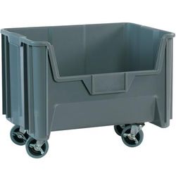 19 7/8 x 15 1/4 x 12 7/16" Gray Mobile Giant Stackable Bins, Case Of 3 (BING122)