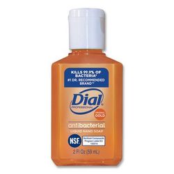 Dial Professional 32966 Gold Antibacterial Liquid Hand Soap, Floral, 2 oz, 144/Carton - Case of 144 DIA32966