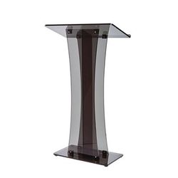 AdirOffice Acrylic Stand-Up Podium Lectern Speaker Stand, 26 x 13 x 47, Black (ALHI66102BLK)