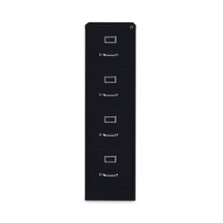 Alera Four-Drawer Economy Vertical File, Letter-Size File Drawers, 15" x 26.5" x 52", Black (ALEHVF152652BL)