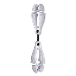 Ergodyne 19515BULK Squids 3420 Dual Clip Swivel Glove Clip Holder, 1x0.6x5.5, Acetal Copolymer, Granite, 100/Pack, Ships in 1-3 Business Days - Case o