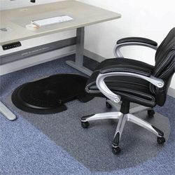 Floortex FCA11S Sit-Stand Chairmat for Low/Med-Pile Carpet, 62" x 38", Black FLRFCA11S