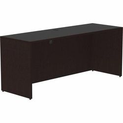 Lorell 18212 Essentials Espresso Laminate Credenza Shell, 72" x 24" x 29.5"Credenza Shell, 1" Top, Material: Polyvinyl Chloride (PVC) Edge, Metal Draw