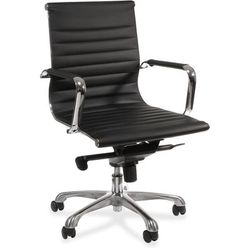 Lorell 59538 Modern Mid Back Chair, 25" x 26" x 38", Black