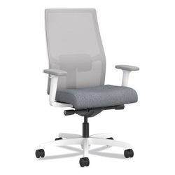 Hon I2MM2AFA25TX Ignition 2.0 4-Way Stretch Mid-Back Mesh Task Chair, Gray Adjustable Lumbar Support, Basalt/Fog/White