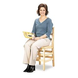 Jonti-Craft 5918JC2 KYDZ Ladderback Chair, 18" Seat Height, Natural Seat/Natural Back, Natural Base, 2/Carton - Case of 2