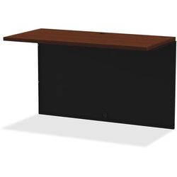 Lorell 79165 Desk Bridge, 24" x 48", Black/Walnut LLR79165