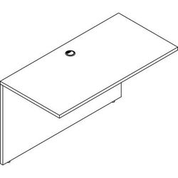 Lorell PB2448GE Prominence 2.0 Gray Elm Laminate Desk Unit - 48" x 24" x 29" , 1" Top, 0.1" Edge - Band Edge - Material: Particleboard - Finish: Gray
