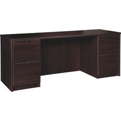 Lorell PC2472ES Double-pedestal Credenza, File/File, 72" x 24" x 29", Espresso LLRPC2472ES