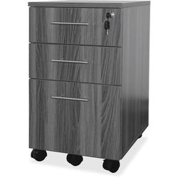 Safco MNBBFLGS Mobile Pedestal, B/B/F, 18" x 15-1/2" x 26-3/4", Gray Steel MLNMNBBFLGS