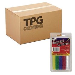 TPG Creations Foil Star Stickers, Assorted Colors, 55/Sheet, 8 Sheets/Pack, 72 Packs/Carton (TPG46172)
