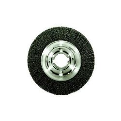 Weiler Medium-Face Crimped Wire Wheel, 10 in dia x 1-1/8 in W Face, 0.014 in Steel Wire, 3600 RPM (804-06160)