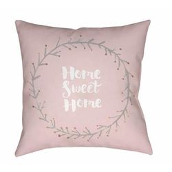 Brightwater 20" Square Cottage Pillow plush solid Pale Pink/White Thatch/Cloud Gray/Medium Gray/Nickel/Off White/Light Silver/Ash/Warm Gray/Pale Slate/Metallic Silver Outdoor Throw Pillow - Boutique Rugs