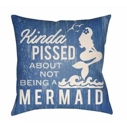 Ekuvukeni 16" Square Coastal Pillow plush Muted Blue/Off White/Slate/Cloud Gray/Harbor Blue/Pearl/Blue/Slate Blue/Marine Blue Outdoor Throw Pillow - Boutique Rugs