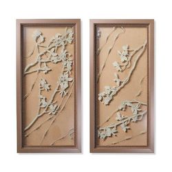 Paper Orchid Shadow Boxes - Fawn, Print II in Fawn - Frontgate