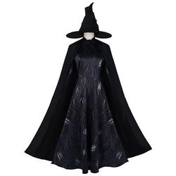 Strega Glinda Elphaba Vestito Mantello Abiti Notte di Valpurga Per donna Adulti Halloween Carnevale martedì grasso Feste Performance Palcoscenico