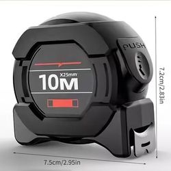 TEMU 1pc High-precision Measure With Automatic Locking, Fluorescent Coating, Wear-resistant Steel, 5m/196.85 Inch Display