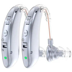Rechargeable Digital Hearing Aid Adjustable Tone Best Sound Amplifier Portable Deaf Elderly BTE Hearing Aid