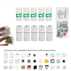 Self Adhesive Thermal Paper Mini Printer Paper For Peripage Printable Sticker Paper for Pocket Thermal Printer 57x25mm