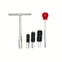 TEMU Professional Stainless Steel Water Stopper Set - Pipe Plug Tool Kit With T-handle, Screw, Expansion Heads For Quick Plumbing Repair And Home Improvement, Manual Metal