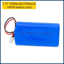 18650 3.7V 3600mAh/5200mAh Rechargeable Lithium Battery Megaphone Speaker Monitors LED Lights Protection Board +XH2.54 Plug