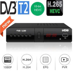 Newest H265 DVB-T2 Digital Receiver Supports Dolby AC3 FTA H.265/ HEVC 10Bit H264 Dvb T2 For Netherlands Czech France Italy Etc