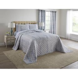 Delia Bedspread Set by BrylaneHome in Blue (Size TWIN)