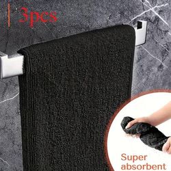 TEMU Black Thinckened Hair Dry Towel Salon Barber Quick Dry Microfiber Towel