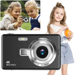 4K HD 1080P Portable Vlogging Camera 16X Zoom Autofocus Vlogging Camera Anti-Shake 2.4 Inch IPS Screen for Photography and Video