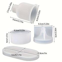 TEMU 4pcs Silicone Diy Gypsum Concrete Vase, Candle Cup Resin Mold