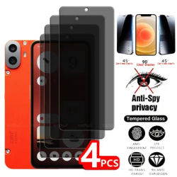 4Pcs For Nothing CMF Phone 1 Glass Nothing CMF Phone 1 Glass 9H HD Anti-Spy Privacy Screen Protector Nothing CMF Phone 1 6.67"