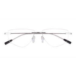 Unisex s geometric Matte Silver Metal Prescription eyeglasses - Eyebuydirect s Phil