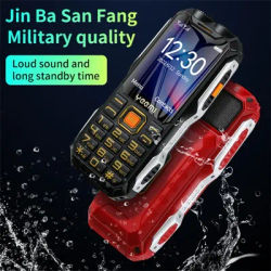 YeeMI Q8 4G Rugged Phone Waterproof Full Band Feature Phone 2.6Inch HD SOS Button Big Loudspeaker LED Light 16800mAh Battery