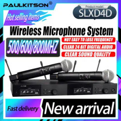 Paulkitson Dual Channel SLXD4D/B58 Wireless Handheld Microphone Digital High-End Professional Live Streaming Dynamic Microphone