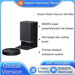 Versione globale Xiaomi Robot Aspirapolvere X20 Max Controllo vocale Raccolta automatica della