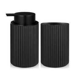 TEMU 2pcs Foam Pump Soap Dispenser And Wash Cup Set, Plastic Hands & Shower Gel Bottle For Decor