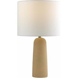Wielsbeke 23"H x 13"W x 13"D Traditional Beige/White/Metallic - Brass/Translucent Table Lamp - Boutique Rugs