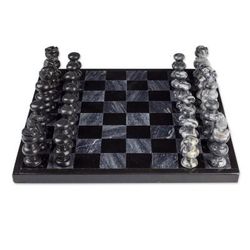 Sophisticate,'11 Inch Hand Carved Marble Chess Set Mexico'