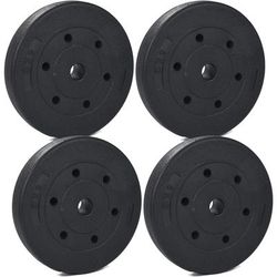 TEMU 4x 5kg Weight Plates Standard Weight Lifting Training Disc Barbell Strength Training Set For Bodybuilding Increase Muscle 25.5 X 5 Cm