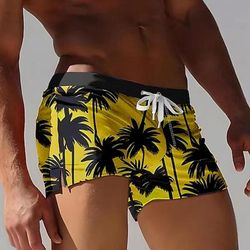 Per uomo Albero di Cocco Piante Tropicali Costumi da bagno Pantaloncini da mare Pantaloncini da Surf Misura del girovita medio Stampa 3D Hawaiano Surf Ferie Spiaggia Coulisse con fodera in rete